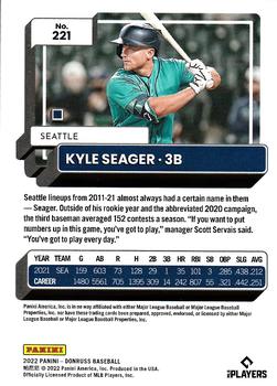 2022 Donruss - Holo Red #221 Kyle Seager Back