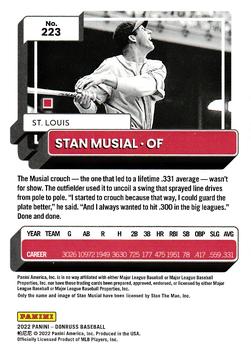 2022 Donruss - Holo Red #223 Stan Musial Back