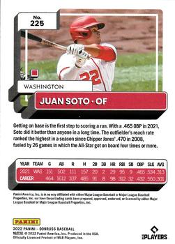 2022 Donruss - Holo Red #225 Juan Soto Back