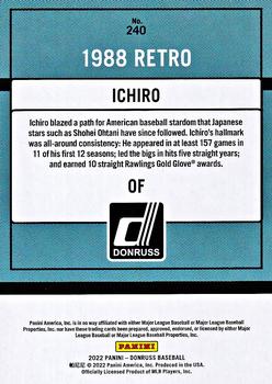 2022 Donruss - Holo Red #240 Ichiro Back
