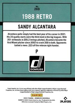 2022 Donruss - Holo Red #269 Sandy Alcantara Back