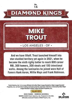 2022 Donruss - Independence Day #14 Mike Trout Back