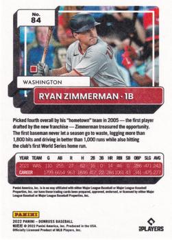 2022 Donruss - Independence Day #84 Ryan Zimmerman Back