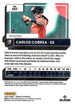 2022 Donruss - Independence Day #107 Carlos Correa Back
