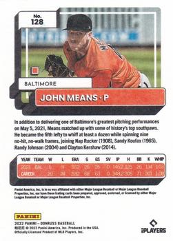 2022 Donruss - Independence Day #128 John Means Back