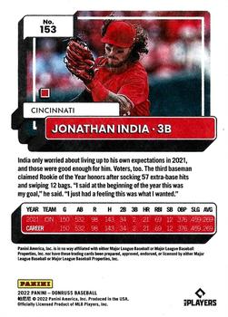 2022 Donruss - Independence Day #153 Jonathan India Back