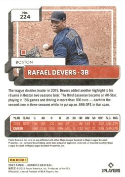 2022 Donruss - Independence Day #224 Rafael Devers Back