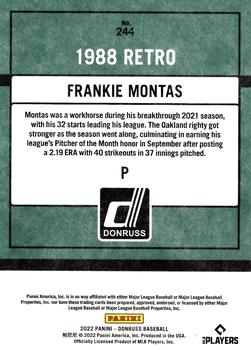 2022 Donruss - Independence Day #244 Frankie Montas Back