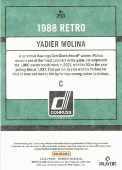 2022 Donruss - Independence Day #263 Yadier Molina Back