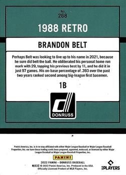 2022 Donruss - Liberty #268 Brandon Belt Back