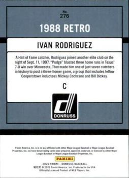 2022 Donruss - Liberty #276 Ivan Rodriguez Back