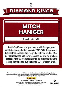 2022 Donruss - Red #12 Mitch Haniger Back