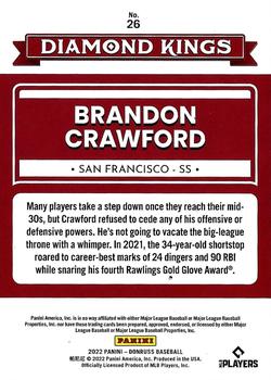 2022 Donruss - Red #26 Brandon Crawford Back