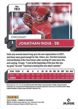 2022 Donruss - Red #153 Jonathan India Back