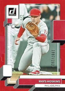 2022 Donruss - Red #186 Rhys Hoskins Front
