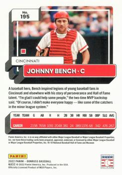 2022 Donruss - Red #195 Johnny Bench Back