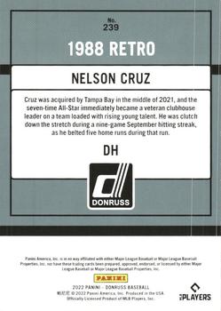 2022 Donruss - Red #239 Nelson Cruz Back