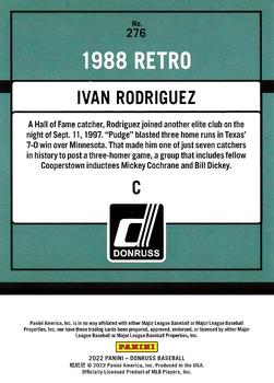 2022 Donruss - Red #276 Ivan Rodriguez Back