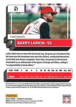 2022 Donruss - Career Stat Line #87 Barry Larkin Back