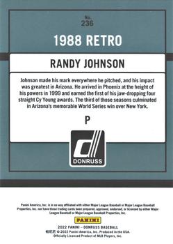 2022 Donruss - Career Stat Line #236 Randy Johnson Back