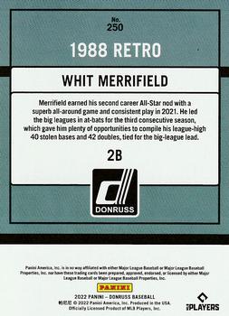 2022 Donruss - Career Stat Line #250 Whit Merrifield Back