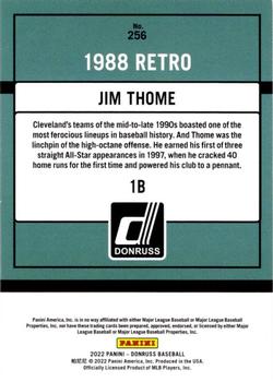 2022 Donruss - Career Stat Line #256 Jim Thome Back