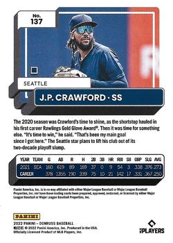 2022 Donruss - Season Stat Line #137 J.P. Crawford Back