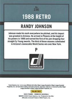 2022 Donruss - Season Stat Line #236 Randy Johnson Back