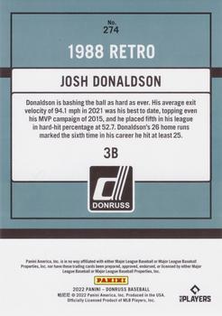 2022 Donruss - One Hundred Emoji #274 Josh Donaldson Back
