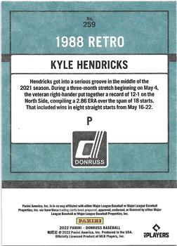 2022 Donruss - America #259 Kyle Hendricks Back
