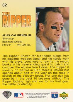 1993 Upper Deck Fun Pack #32 The Ripper Back