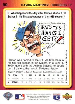 1993 Upper Deck Fun Pack #90 Ramon Martinez Back