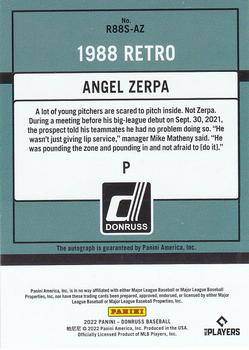 2022 Donruss - Retro 1988 Signatures #R88S-AZ Angel Zerpa Back