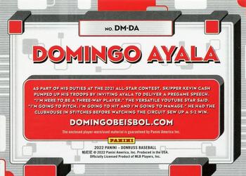 2022 Donruss - Domingo Ayala Material #DM-DA Domingo Ayala Back
