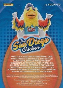 2022 Donruss - The Famous San Diego Chicken Material #SDCM-TG The Famous San Diego Chicken Back