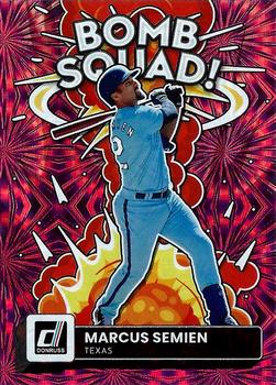 2022 Donruss - Bomb Squad Pink Fireworks #BS-4 Marcus Semien Front