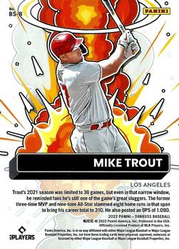 2022 Donruss - Bomb Squad Pink Fireworks #BS-8 Mike Trout Back