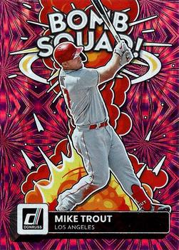 2022 Donruss - Bomb Squad Pink Fireworks #BS-8 Mike Trout Front