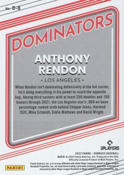 2022 Donruss - Dominators Diamond #D-8 Anthony Rendon Back