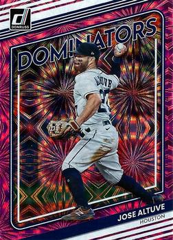 2022 Donruss - Dominators Pink Fireworks #D-7 Jose Altuve Front