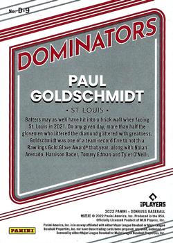 2022 Donruss - Dominators Rapture #D-9 Paul Goldschmidt Back