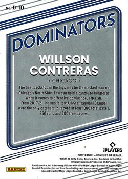 2022 Donruss - Dominators Rapture #D-10 Willson Contreras Back
