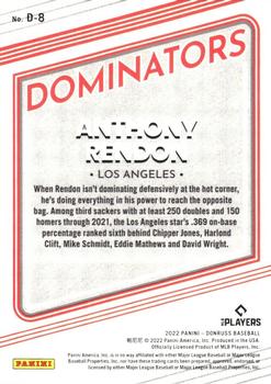 2022 Donruss - Dominators Red #D-8 Anthony Rendon Back