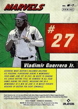 2022 Donruss - Marvels Rapture #M-7 Vladimir Guerrero Jr. Back