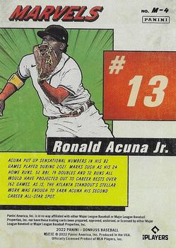2022 Donruss - Marvels Vector #M-4 Ronald Acuna Jr. Back