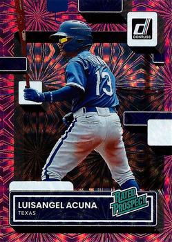 2022 Donruss - Rated Prospects Pink Fireworks #RP-9 Luisangel Acuna Front