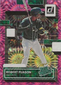 2022 Donruss - Rated Prospects Pink Fireworks #RP-11 Robert Puason Front