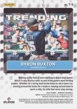 2022 Donruss - Trending Blue #T-5 Byron Buxton Back