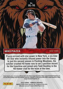 2022 Donruss - Unleashed Rapture #UL-16 Mike Piazza Back