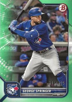 2022 Bowman - Neon Green #63 George Springer Front